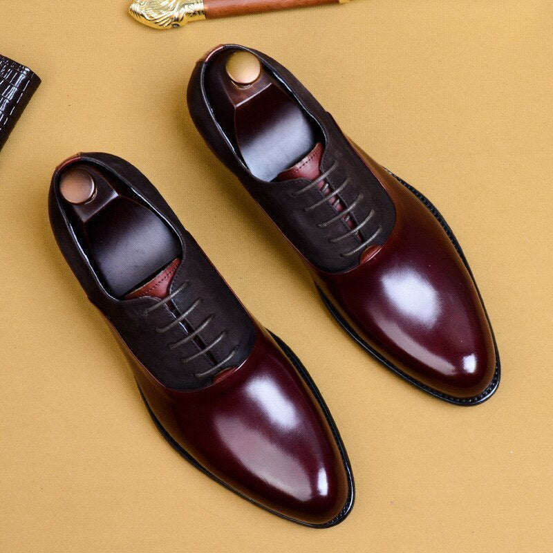 Vintage British Men’s Formal Leather Shoes – Classic Business Dress Shoes for Elegant Style LONDYN UPBRINGING