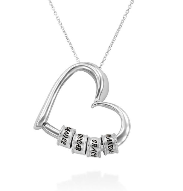 Personalized Heart Name Necklace | Custom Gold/Silver Jewelry Gift for Mom LONDYN UPBRINGING