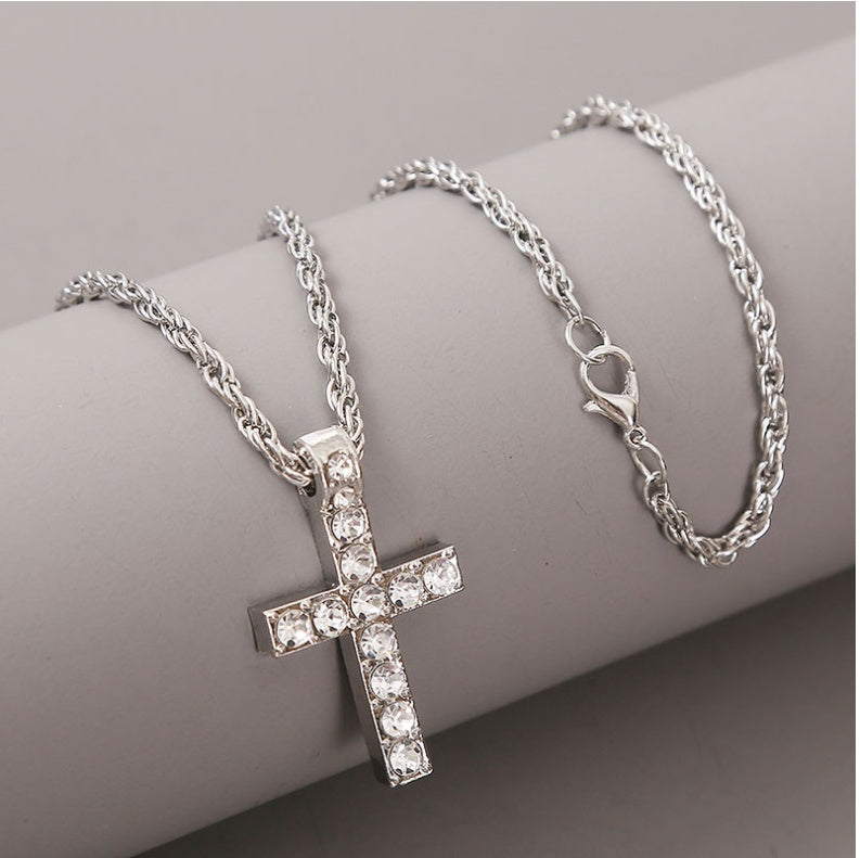 Unisex Cross Chain Necklace | Heavy Rope Chain Punk Jewelry for Men & Women LONDYN UPBRINGING