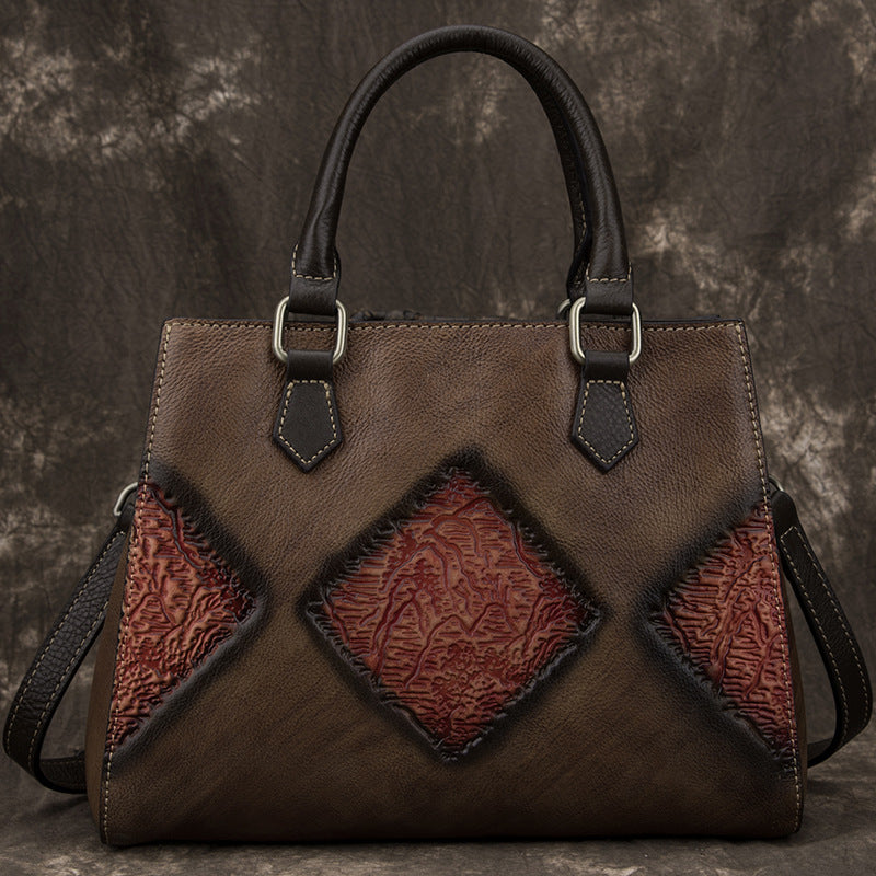 Top-Layer Cowhide Retro Handbag for Women – European & American Fashion Casual Shoulder Bag LONDYN UPBRINGING