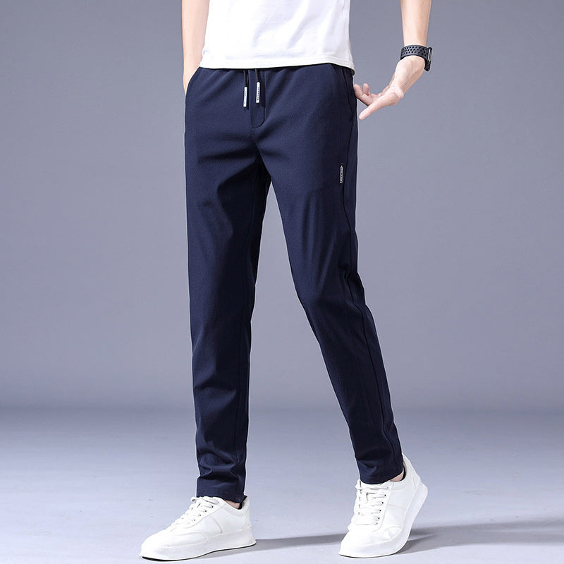 Men’s Korean Style Sweatpants – Thin Loose Straight Drawstring Casual Trousers LONDYN UPBRINGING