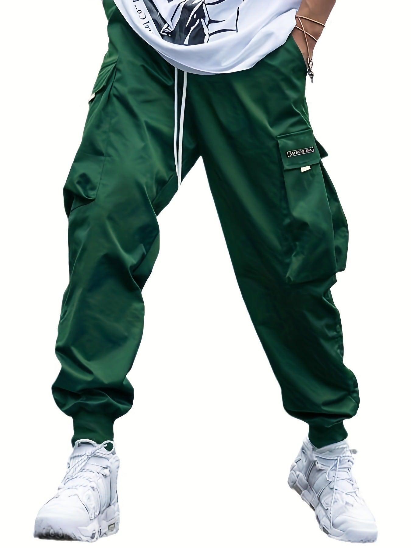 Men’s Multi-Pocket Cargo Pants – Casual Hip-Hop Drawstring Trousers for Outdoor & Streetwear Style LONDYN UPBRINGING