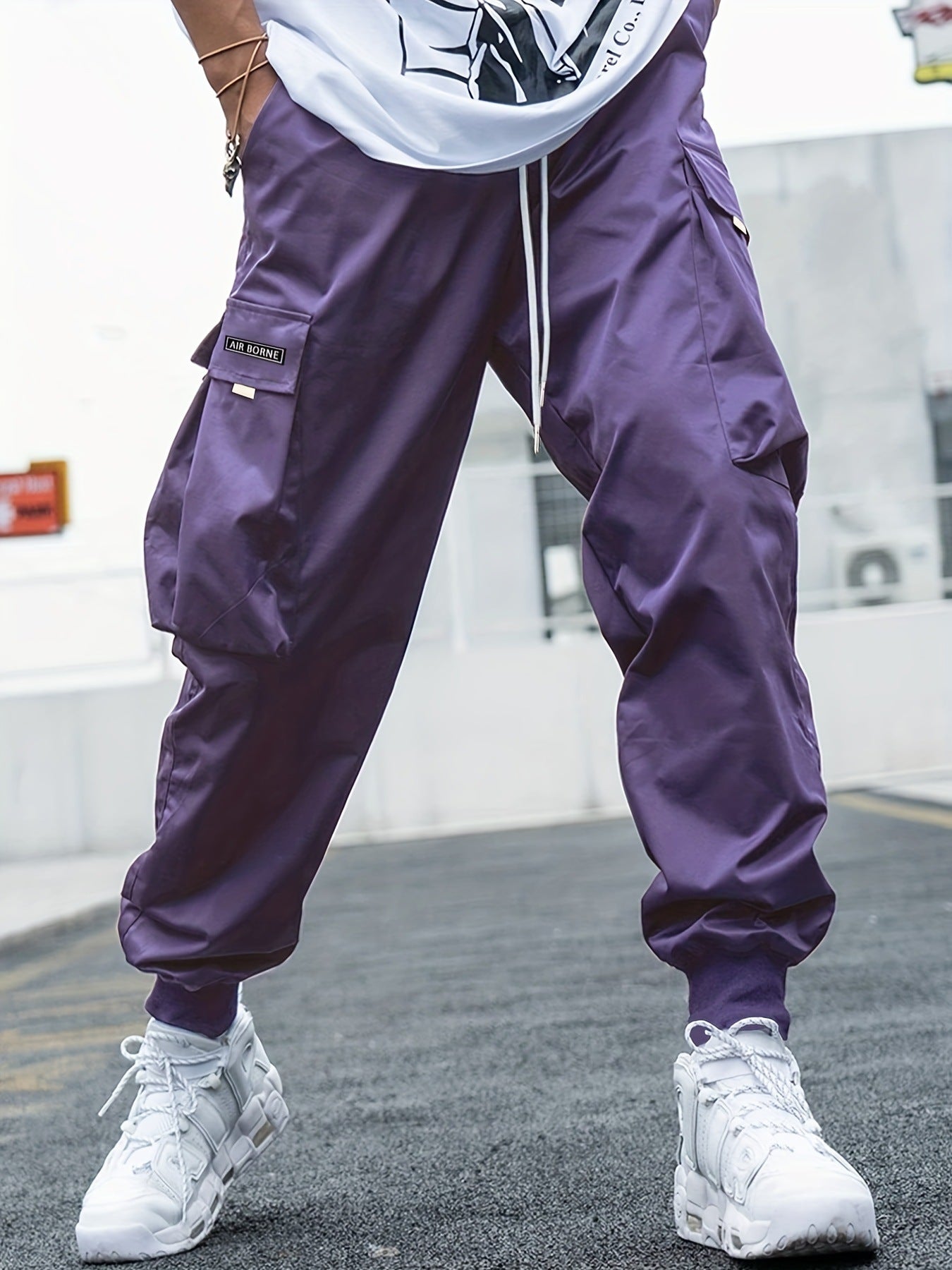 Men’s Multi-Pocket Cargo Pants – Casual Hip-Hop Drawstring Trousers for Outdoor & Streetwear Style LONDYN UPBRINGING