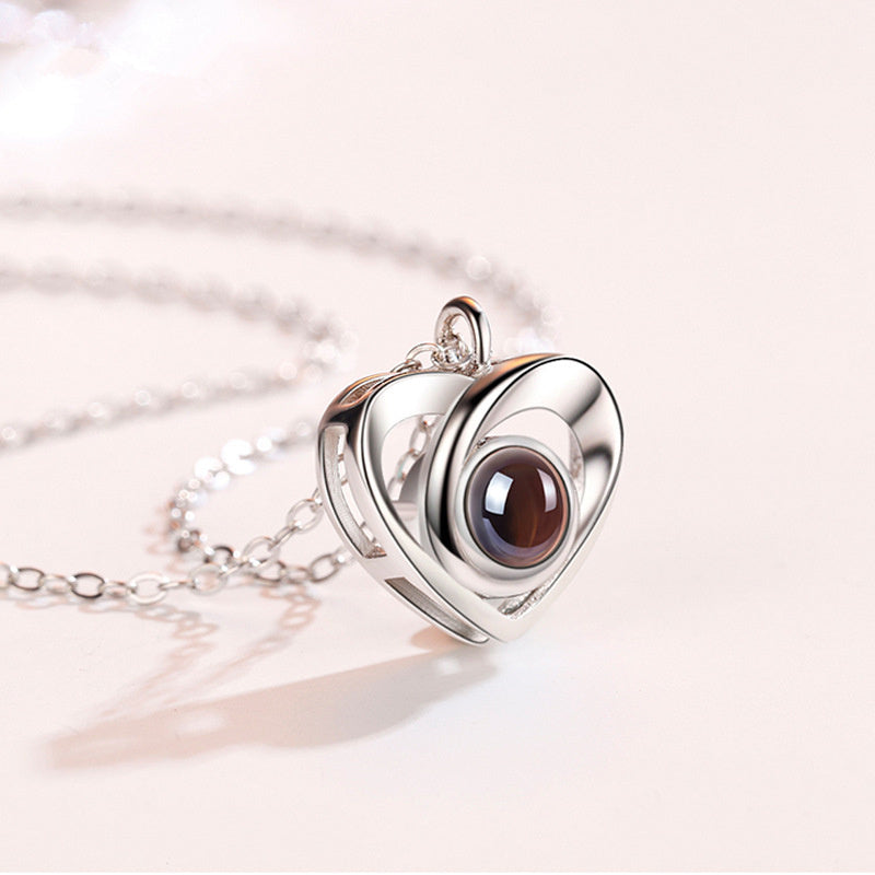 Custom Picture Inside Heart Pendant | S925 Silver Projection Necklace for Women LONDYN UPBRINGING