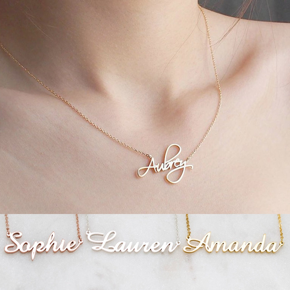 Custom Name Necklace | Personalized Alloy Metal Pendant with Fascinating Font LONDYN UPBRINGING