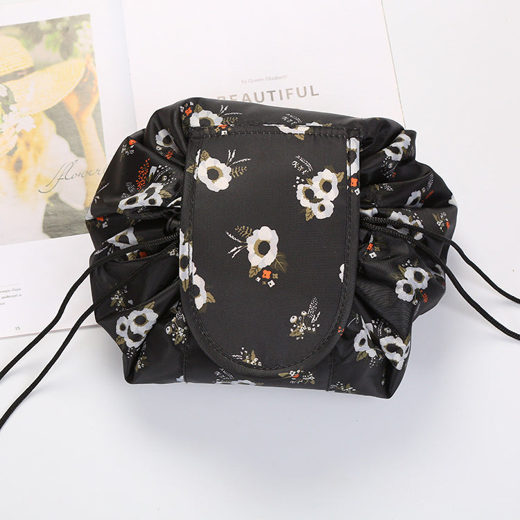 Animal Print Drawstring Cosmetic Bag – Large Capacity Lazy Makeup Storage Organizer for Travel LONDYN UPBRINGING