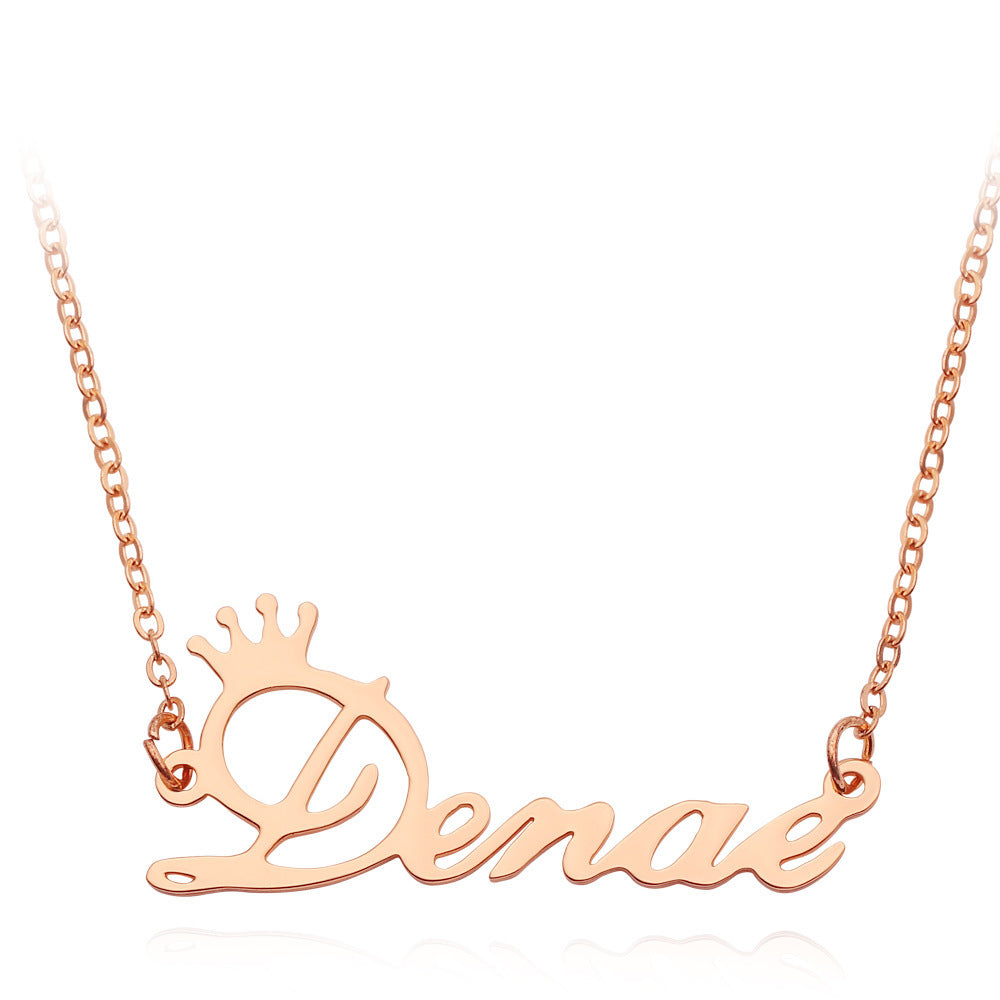 Custom Name Necklace | Personalized Alloy Metal Pendant with Fascinating Font LONDYN UPBRINGING