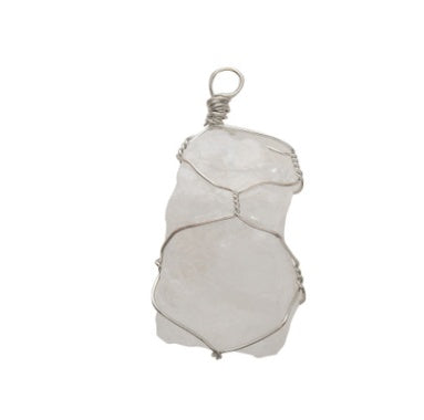 Natural Stone Pendant Necklace | Raw Irregular Crystal Rough Jewelry for Women LONDYN UPBRINGING