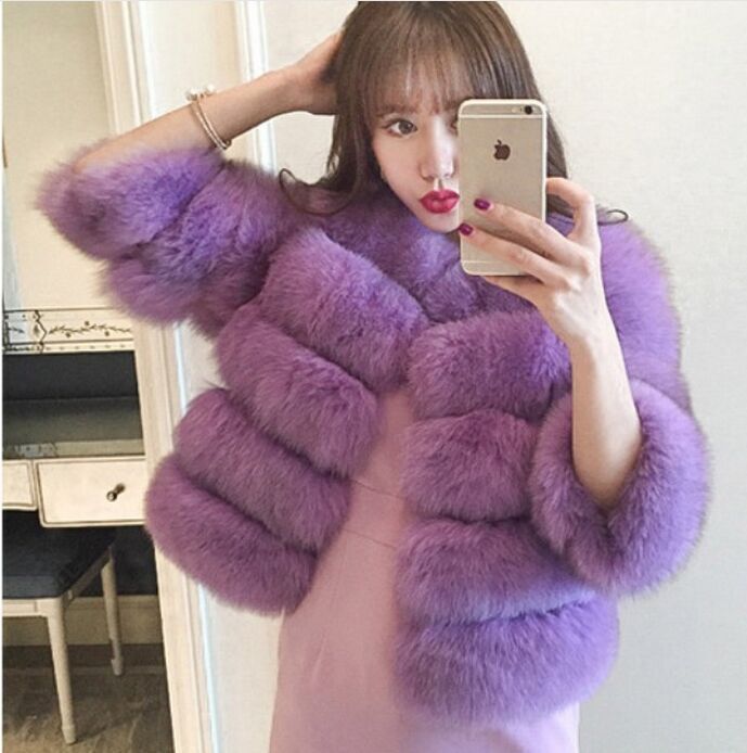 Women's Elegant Faux Mink Fur Coat S-3XL - Thick Warm Winter Outerwear LONDYN UPBRINGING