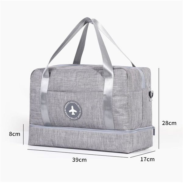 Dry and Wet Separation Travel Bag for Women – Large Capacity Fitness Duffle with Shoe Compartment & Storage Pouch LONDYN UPBRINGING