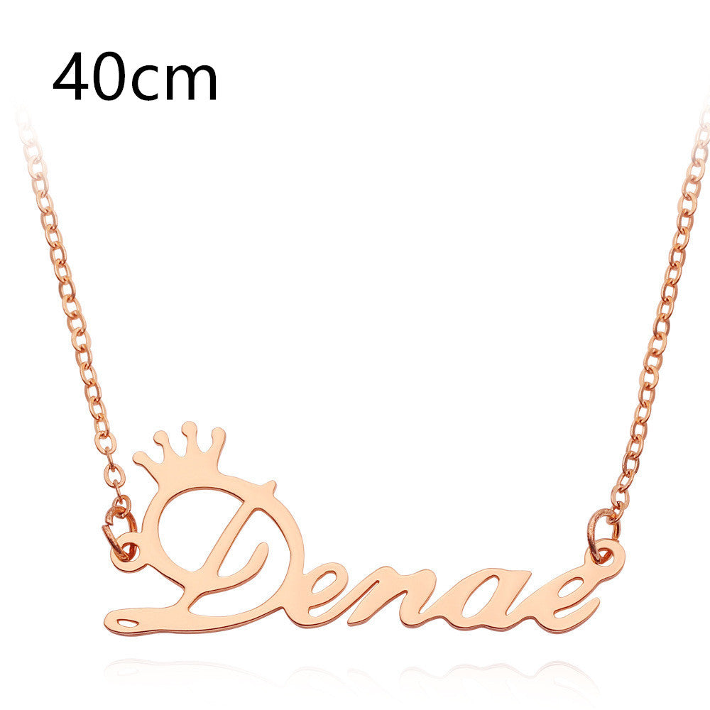 Custom Name Necklace | Personalized Alloy Metal Pendant with Fascinating Font LONDYN UPBRINGING