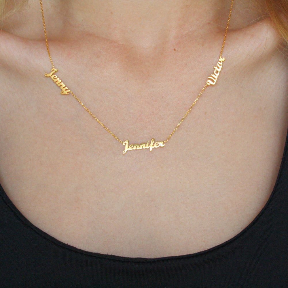 Personalized Name Necklace | Custom Engraved Pendant Jewelry for Women LONDYN UPBRINGING