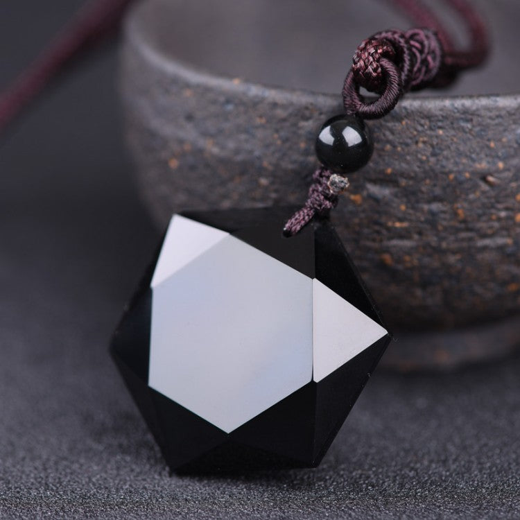 Obsidian Six-Pointed Star Pendant Necklace | Men's & Women's Sweater Chain Jewelry LONDYN UPBRINGING