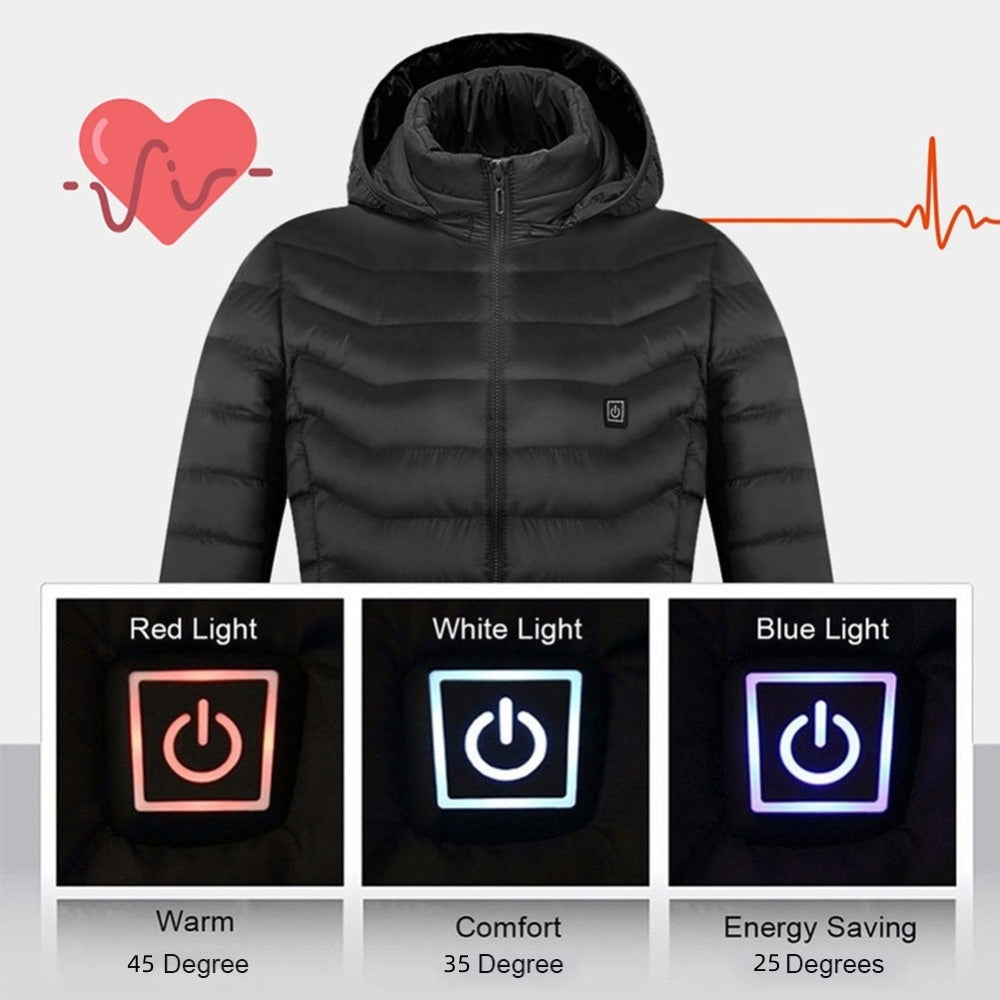 Men’s USB Heated Jacket – Electric Cotton Thermal Coat with Heating Vest for Winter Warmth & Outdoor Comfort LONDYN UPBRINGING