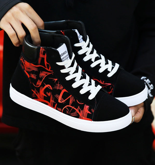 Men’s Spring High-Top Shoes – Korean Edition Fashion Sneakers for Trendy Street Style LONDYN UPBRINGING