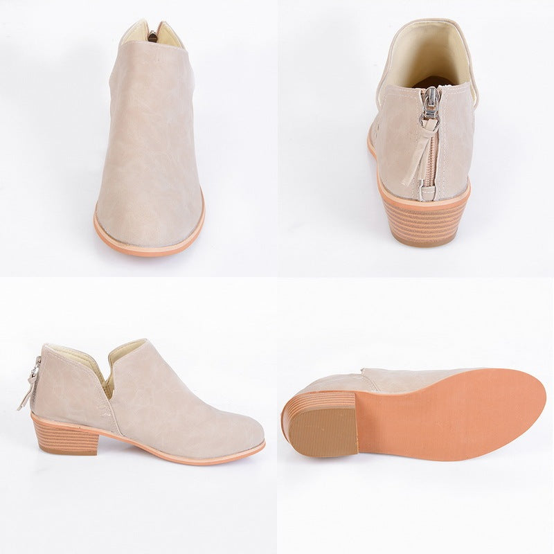 Autumn Retro High Heel Ankle Boots for Women LONDYN UPBRINGING