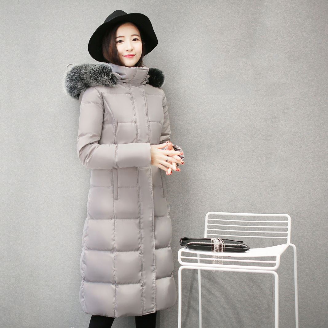 Warm Women's Extra Long Down Parka – Maxi Puffer Coat with Hood for Extreme Winter LONDYN UPBRINGING