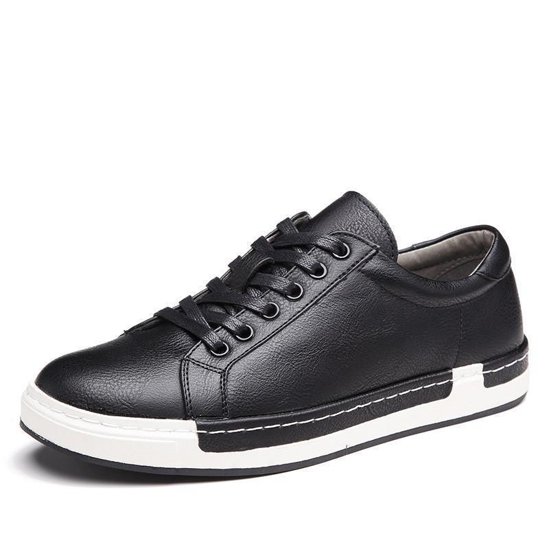 Men’s Brown Leather Casual Sneakers – Stylish Low-Top Lace-Up Shoes for Everyday Comfort & Durability LONDYN UPBRINGING