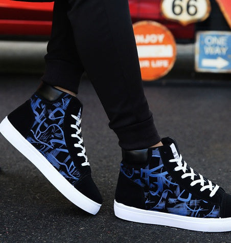 Men’s Spring High-Top Shoes – Korean Edition Fashion Sneakers for Trendy Street Style LONDYN UPBRINGING