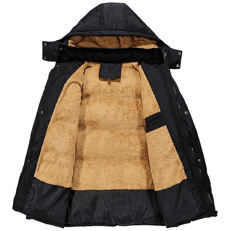 Men’s Plus Velvet Padded Jacket – Warm Winter Coat for Outdoor Comfort & Casual Style LONDYN UPBRINGING