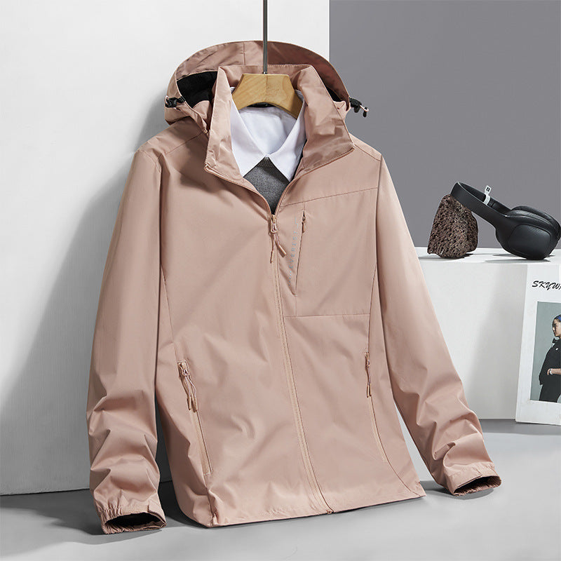 Unisex Lightweight Windbreaker Jacket - Single Layer, Waterproof Hiking & Outdoor Coat for Men & Women LONDYN UPBRINGING