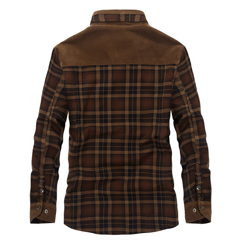 Men’s Thicken Winter Jacket – Warm Fleece & Cotton Plaid Coat for Outdoor Comfort & Military-Style Fashion LONDYN UPBRINGING