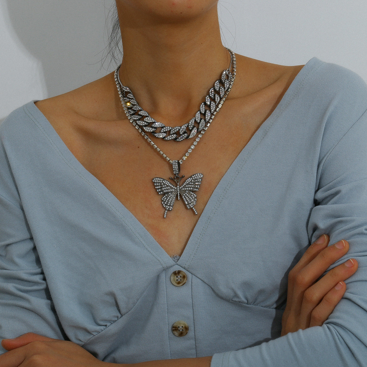Diamond Butterfly Necklace for Women | Fine Gold & Silver Butterfly Pendant Jewelry LONDYN UPBRINGING