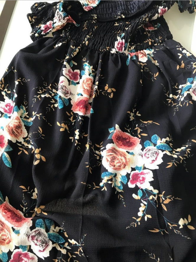 Boho Floral Off-Shoulder Maxi Dress for Women | Summer Beach Vacation Style LONDYN UPBRINGING