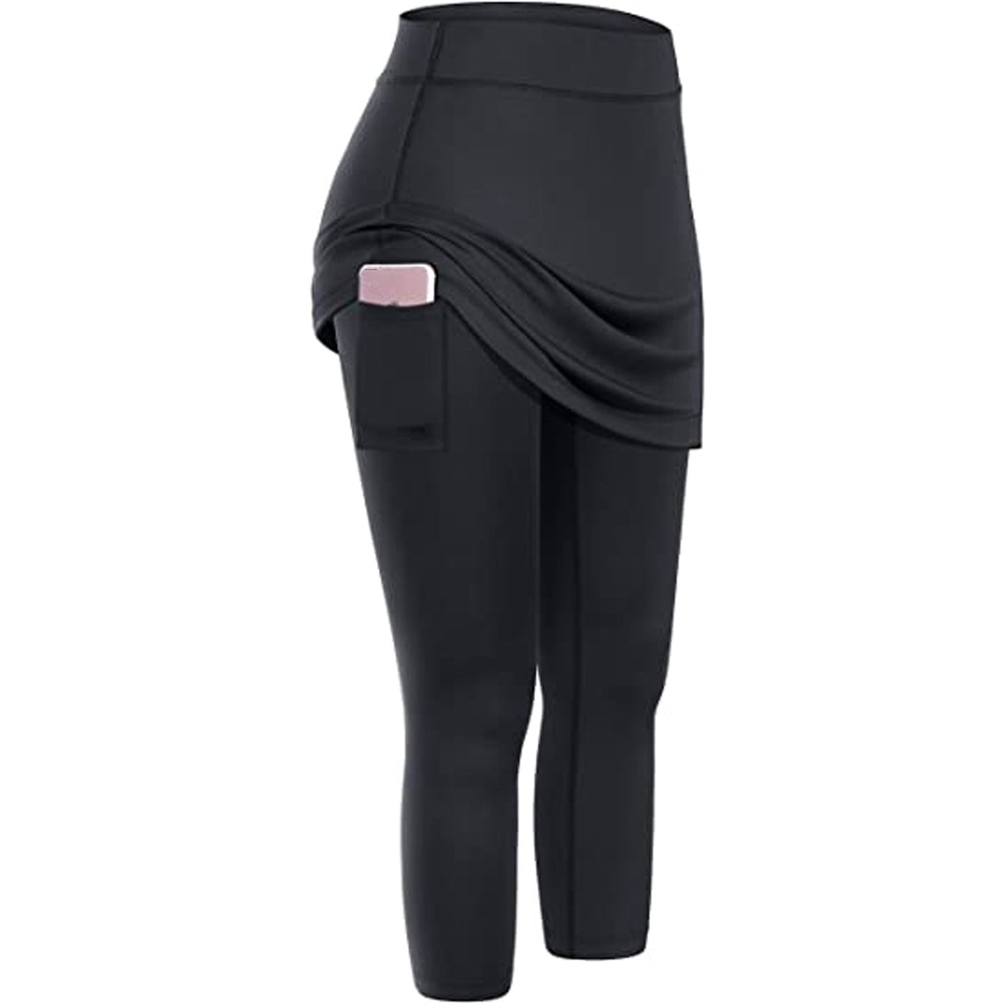 Women Tennis Skirted Leggings Pockets Elastic Sports & Yoga Capris Skirts Legging LONDYN UPBRINGING
