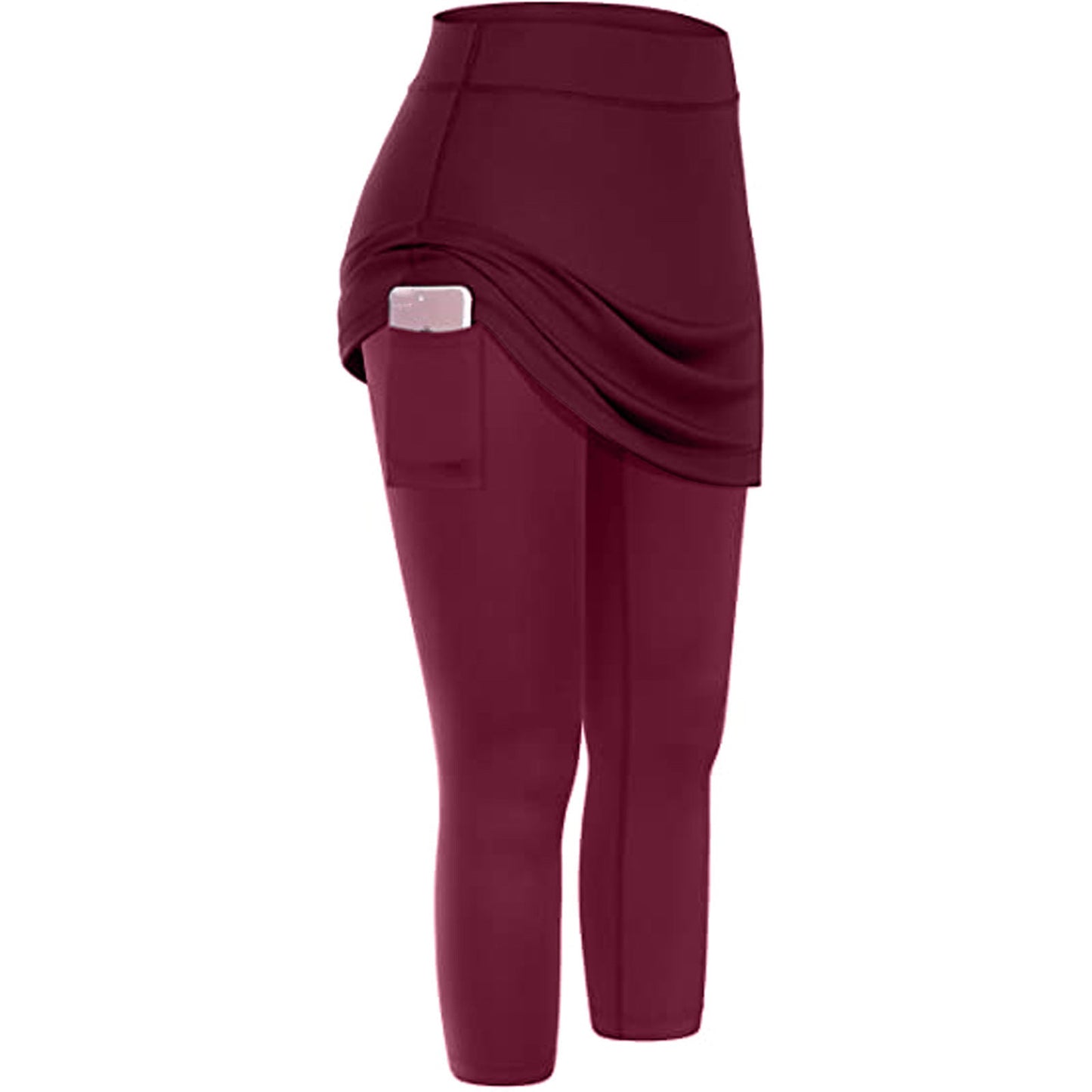 Women Tennis Skirted Leggings Pockets Elastic Sports & Yoga Capris Skirts Legging LONDYN UPBRINGING