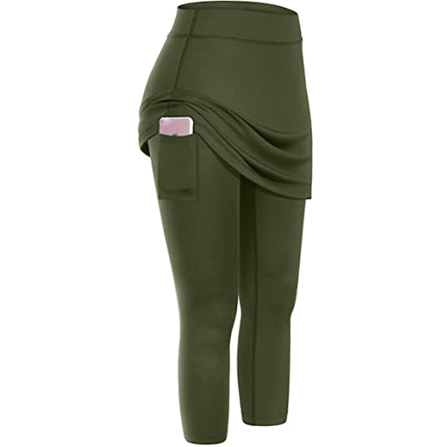 Women Tennis Skirted Leggings Pockets Elastic Sports & Yoga Capris Skirts Legging LONDYN UPBRINGING