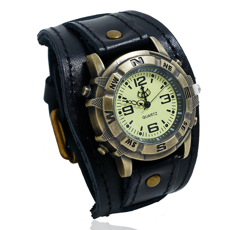 Vintage Leather Bracelet Watch – Versatile Fashion Timepiece for Men & Women LONDYN UPBRINGING