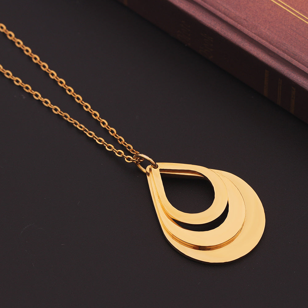 3 Drop Engraving Name Necklace | Personalized Stainless Steel Water Drop Pendant LONDYN UPBRINGING