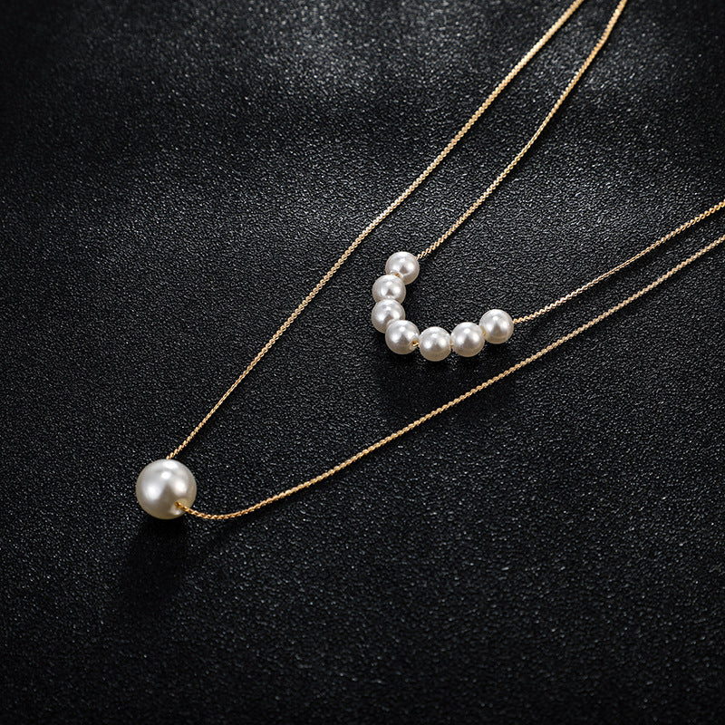 European & American Fashion Double Pearl Necklace | Women's Trendy Layered Jewelry LONDYN UPBRINGING