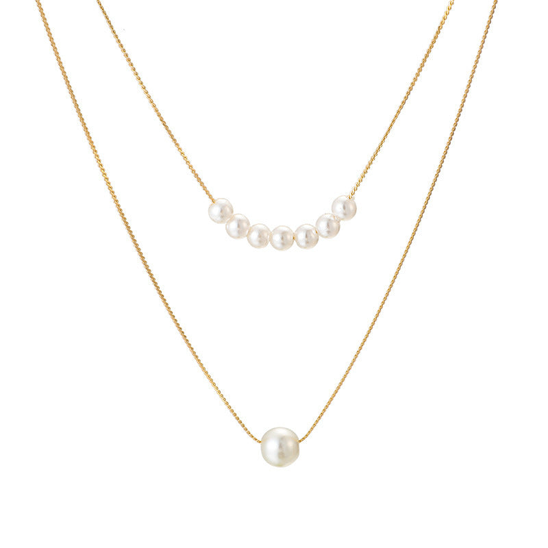 European & American Fashion Double Pearl Necklace | Women's Trendy Layered Jewelry LONDYN UPBRINGING