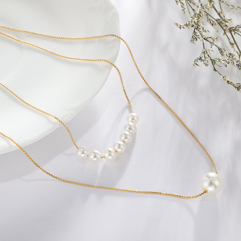 European & American Fashion Double Pearl Necklace | Women's Trendy Layered Jewelry LONDYN UPBRINGING