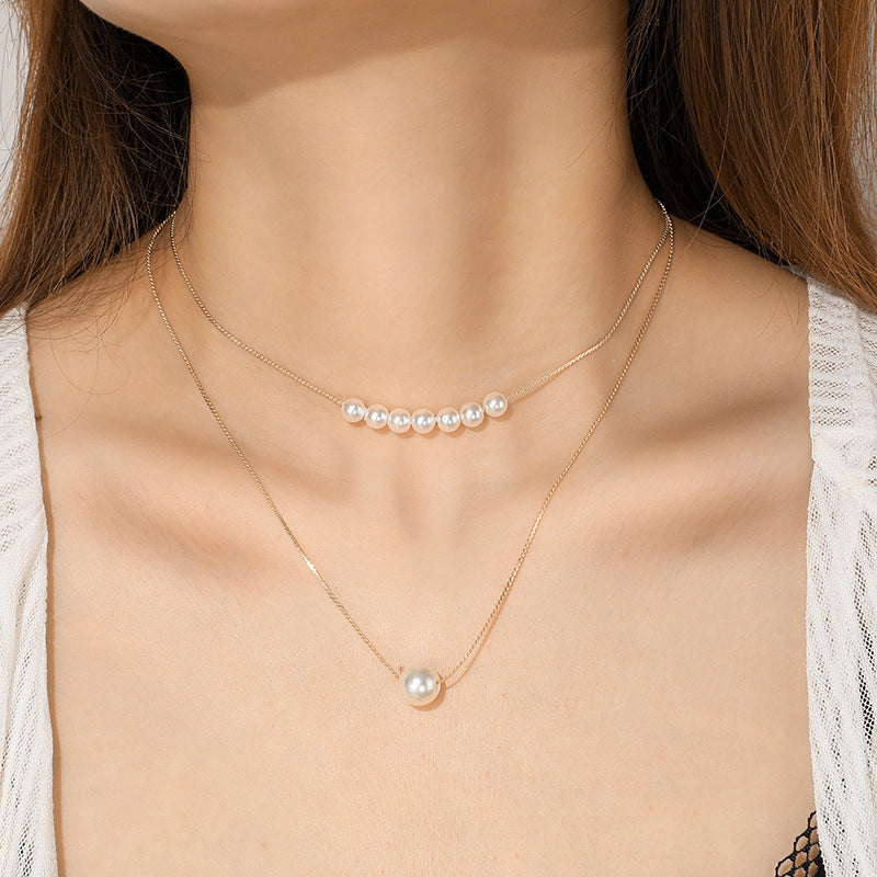 European & American Fashion Double Pearl Necklace | Women's Trendy Layered Jewelry LONDYN UPBRINGING