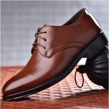 Men’s Black Pointed Toe Lace-Up Shoes – Casual Fashion Dress Footwear LONDYN UPBRINGING