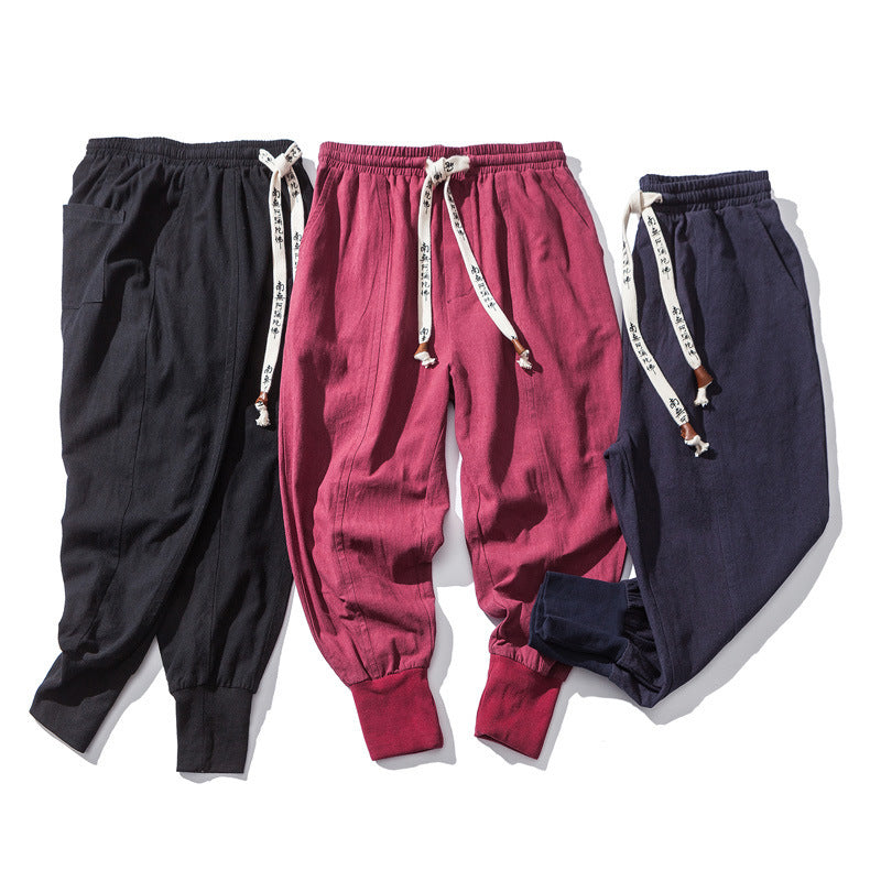 Men’s Chinese Style Harem Pants – Cotton Linen Streetwear Joggers LONDYN UPBRINGING
