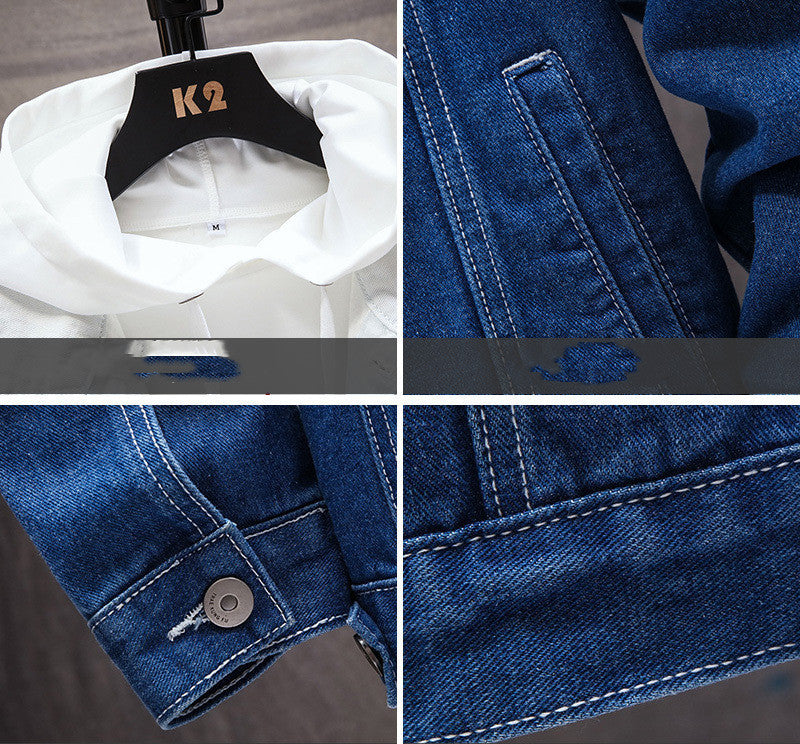 Men’s Loose Denim Jacket – Casual Student Jacket for Everyday Streetwear & Stylish Comfort LONDYN UPBRINGING