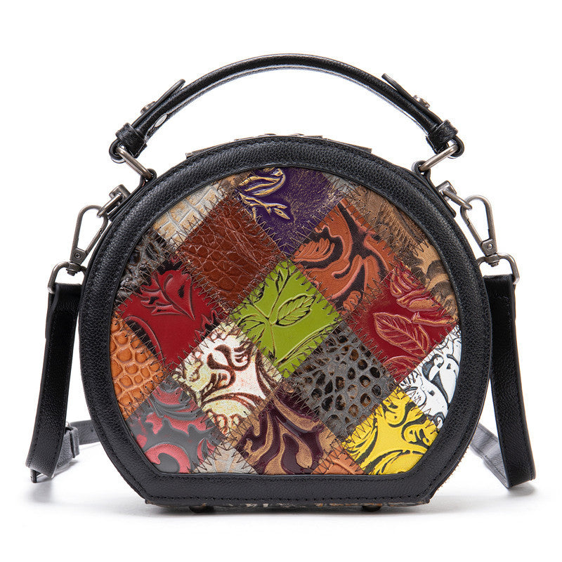 Colorful Genuine Leather Mini Shoulder Bag - Women's Retro Crossbody Handbag LONDYN UPBRINGING