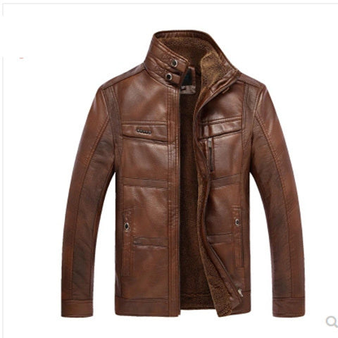 Men’s Leather Biker Jacket – Oblique Zipper Winter Coat for Warmth, Style & Premium Fashion LONDYN UPBRINGING