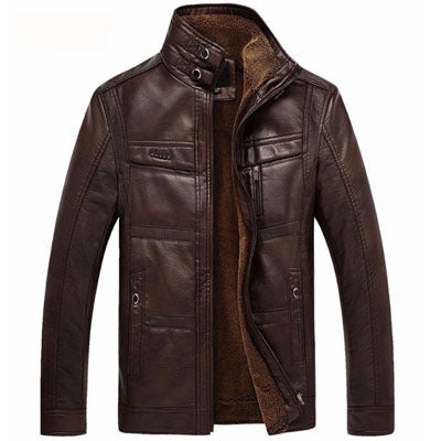 Men’s Leather Biker Jacket – Oblique Zipper Winter Coat for Warmth, Style & Premium Fashion LONDYN UPBRINGING