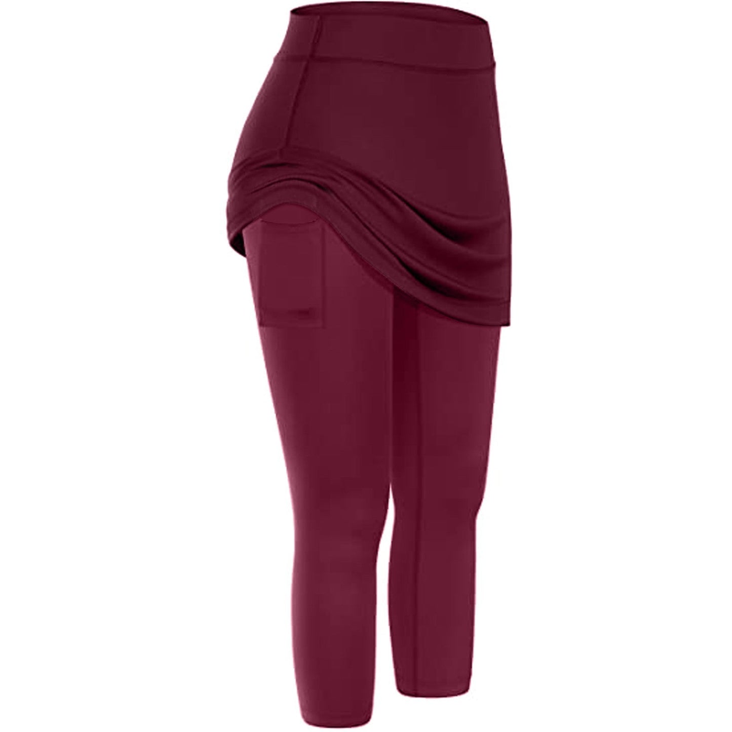 Women Tennis Skirted Leggings Pockets Elastic Sports & Yoga Capris Skirts Legging LONDYN UPBRINGING