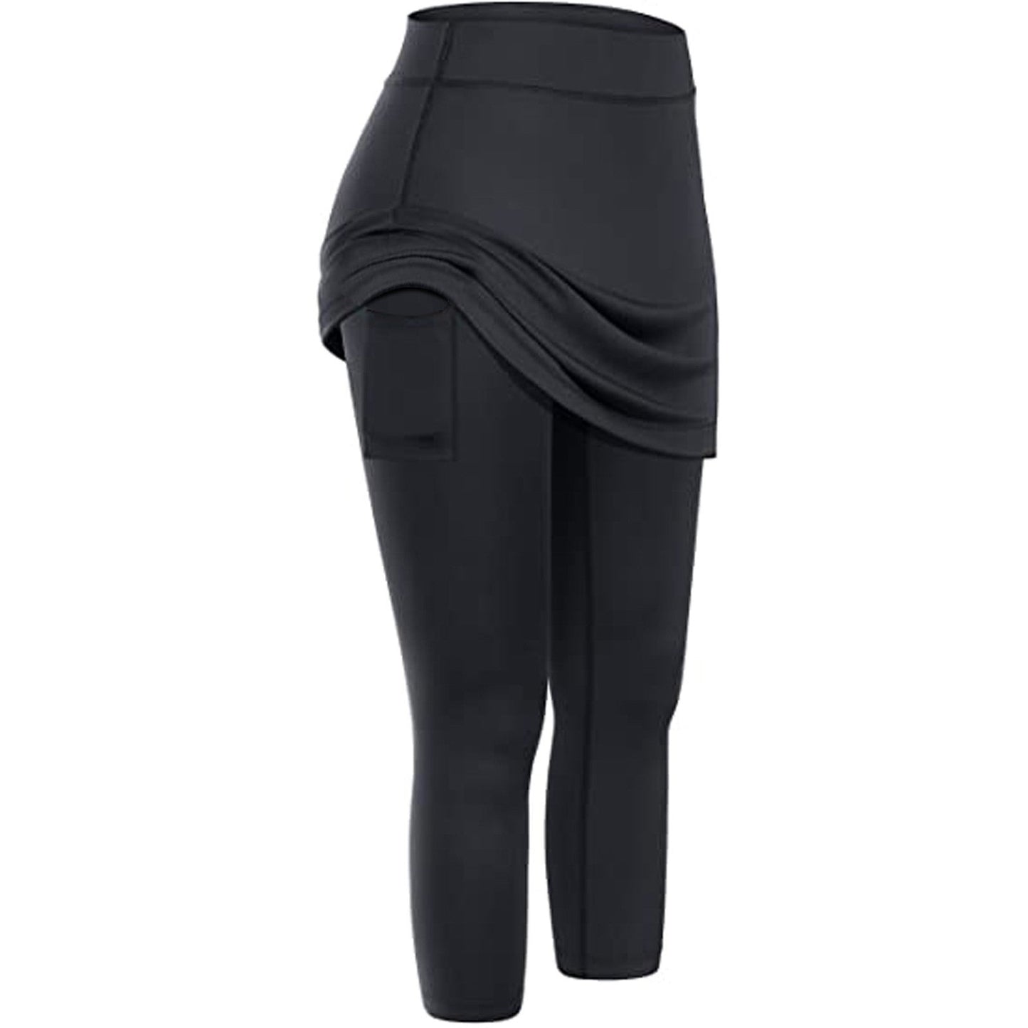 Women Tennis Skirted Leggings Pockets Elastic Sports & Yoga Capris Skirts Legging LONDYN UPBRINGING