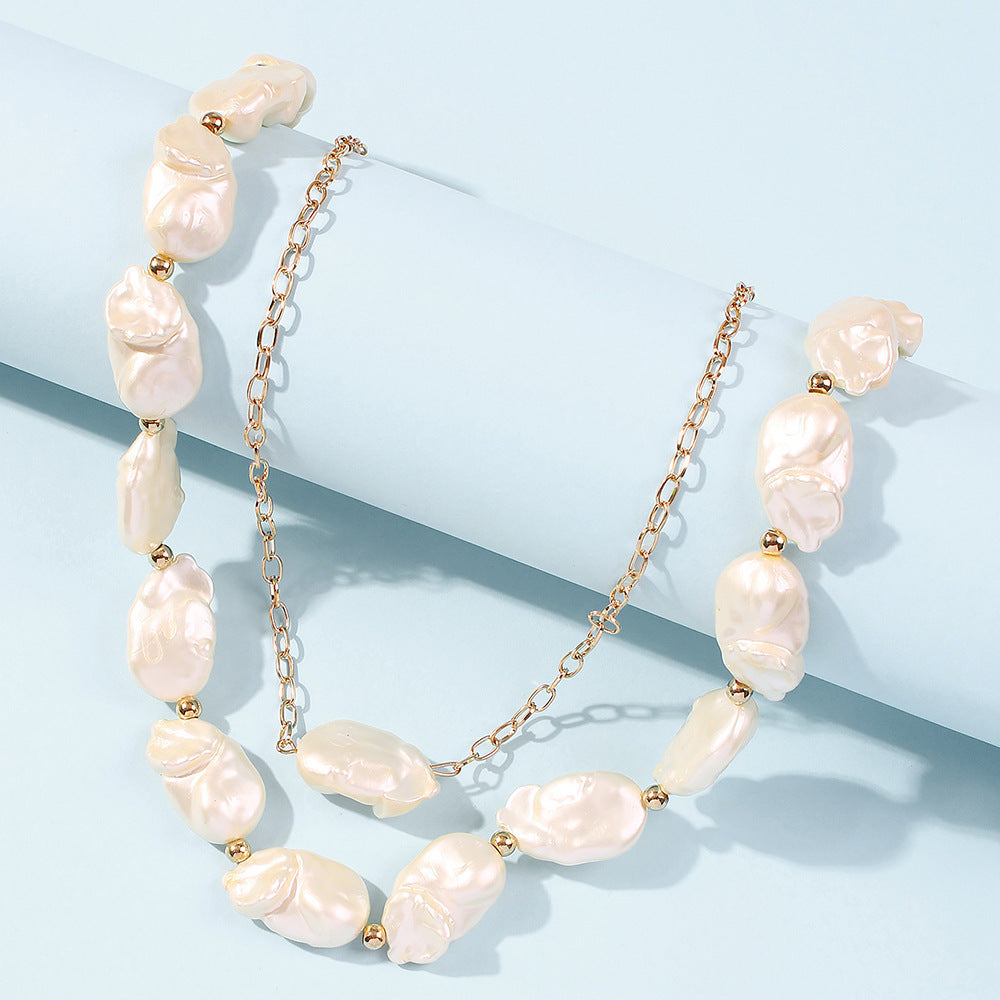 Holiday Style Irregular Pearl Necklace for Women | Unique Baroque Pearl Fashion Jewelry LONDYN UPBRINGING