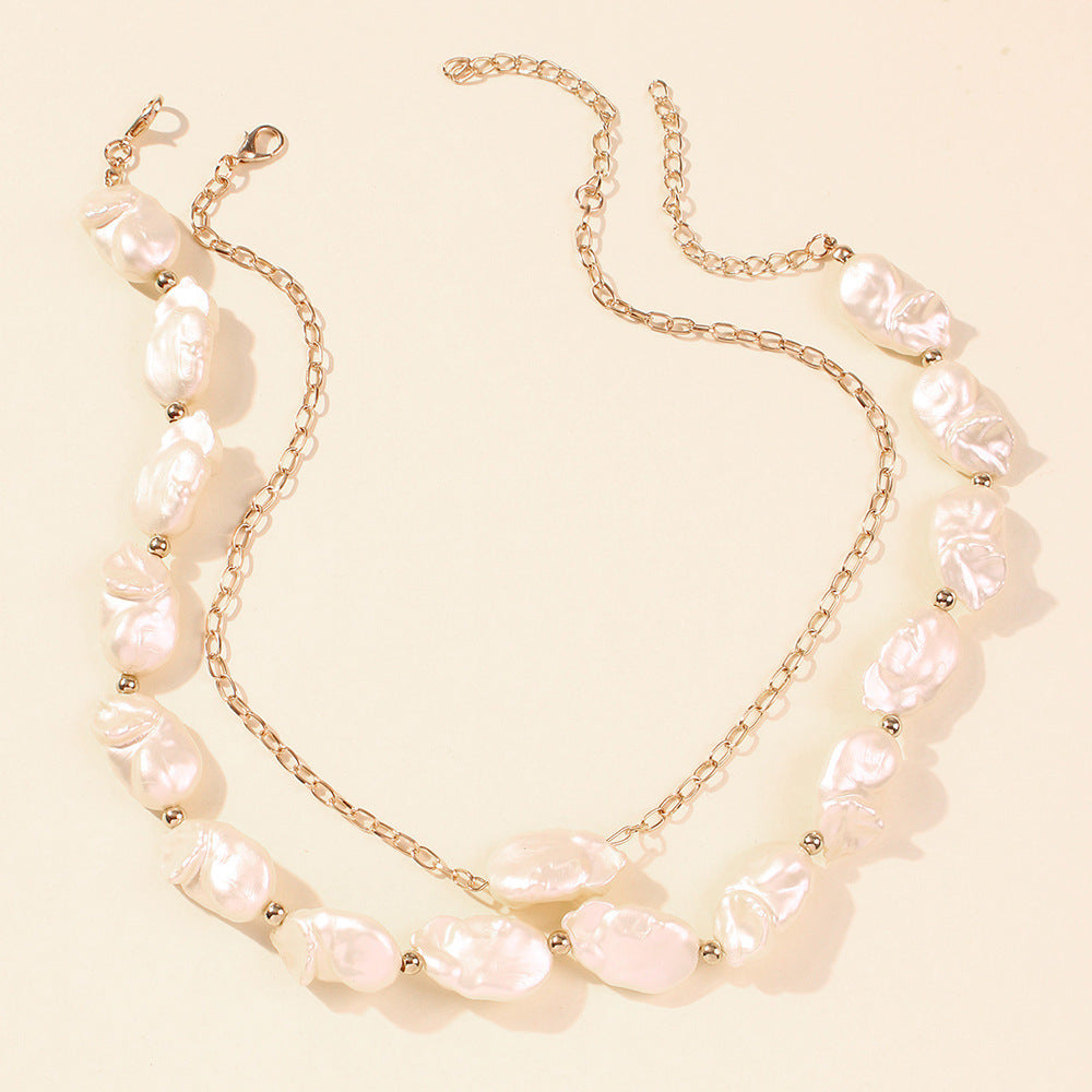 Holiday Style Irregular Pearl Necklace for Women | Unique Baroque Pearl Fashion Jewelry LONDYN UPBRINGING