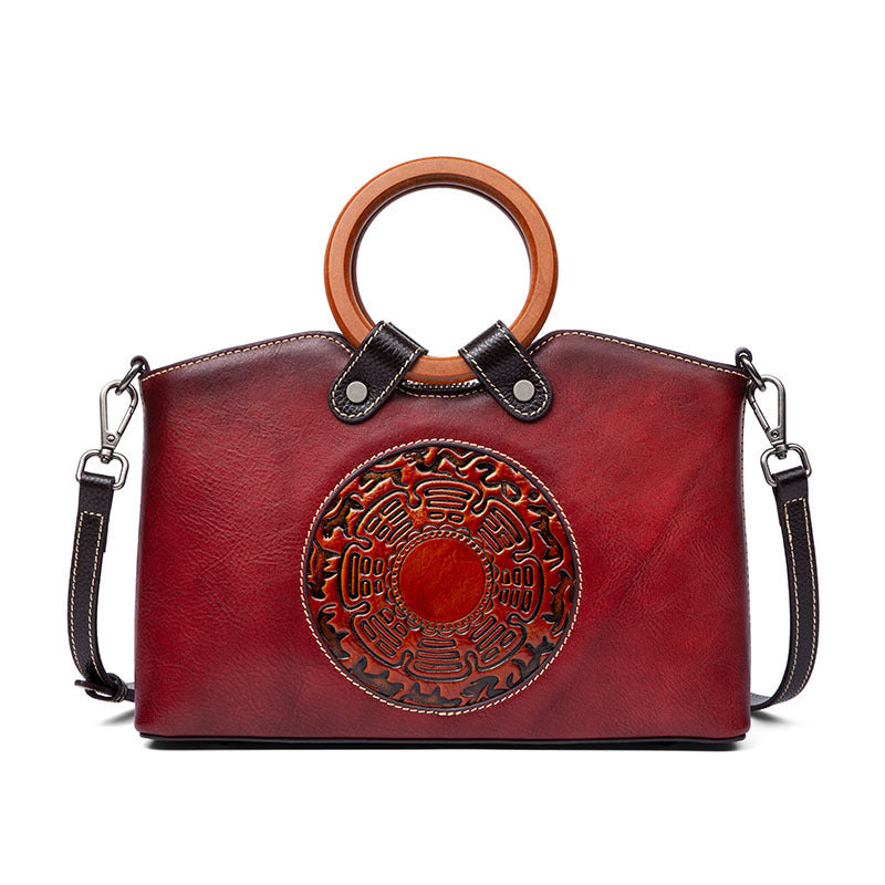 Fashion Vintage Genuine Leather Handbag for Women – Luxury Designer Shoulder Bag for Ladies LONDYN UPBRINGING
