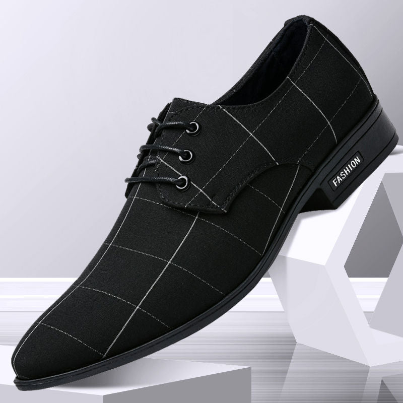 Men’s Luxury Leather & Canvas Dress Shoes – Breathable Business Casual Formal Footwear LONDYN UPBRINGING