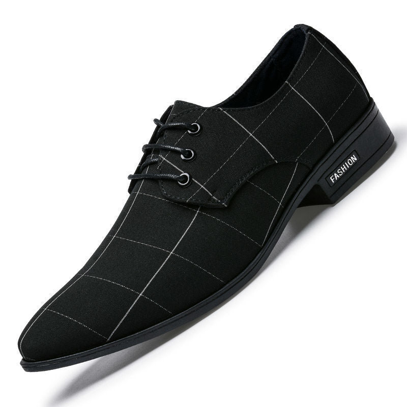 Men’s Luxury Leather & Canvas Dress Shoes – Breathable Business Casual Formal Footwear LONDYN UPBRINGING